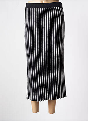 Jupe mi-longue taille haute noir AGATHE & LOUISE femme