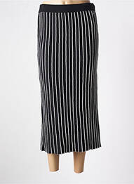Jupe mi-longue taille haute noir AGATHE & LOUISE femme