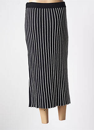 Jupe mi-longue taille haute noir AGATHE & LOUISE femme