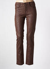 Pantalon slim marron WALTRON pour femme seconde vue