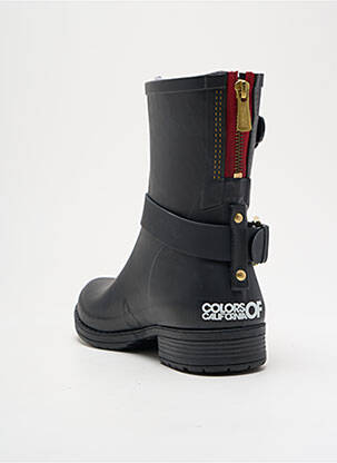 Bottines/boots tissage satiné talon plat jusqu'à 3cm noir COLORS OF CALIFORNIA femme