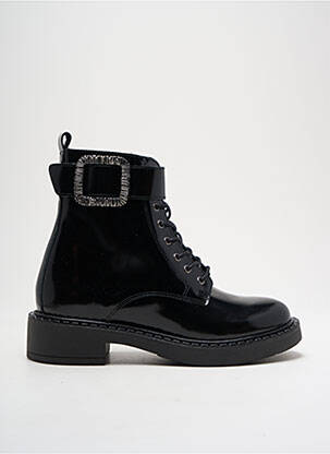 Bottines/boots matière lisse talon de 4 à 6cm noir REGARD femme