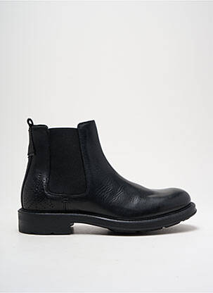 Bottines/boots fermeture elastique talon bas noir KOST homme