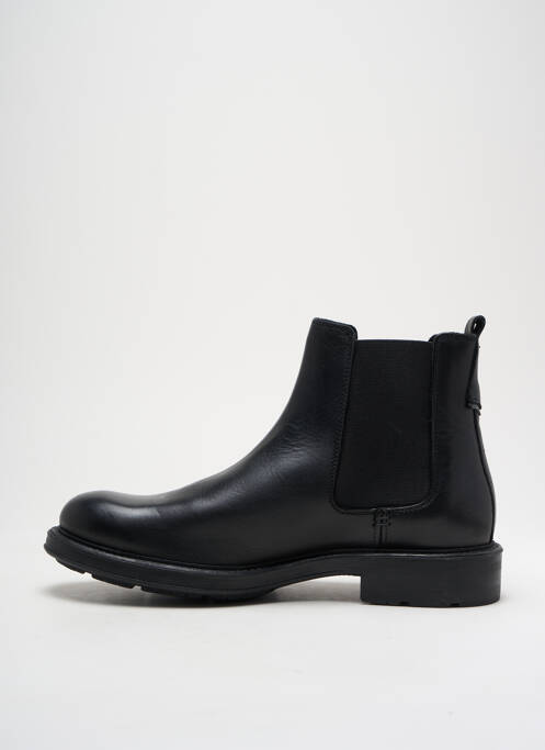 Bottines/boots fermeture elastique talon bas noir KOST homme