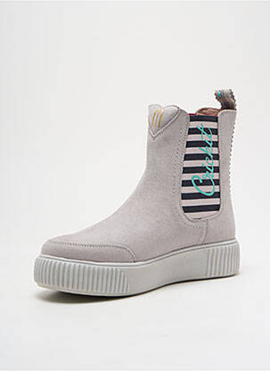 Bottines/boots nubuck talon de 4 à 6cm gris CRICKIT HAMBURG femme