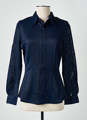 Chemisier coupe cintrée manches longues bleu EQUIPMENT femme