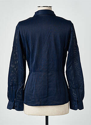 Chemisier coupe cintrée manches longues bleu EQUIPMENT femme