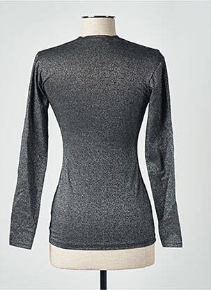 Top stretch manches longues argent TEENFLO femme