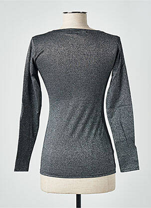 Top stretch manches longues argent TEENFLO femme