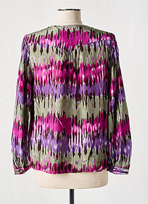 Chemisier imprimé fantaisie manches longues violet LA PETITE ETOILE femme