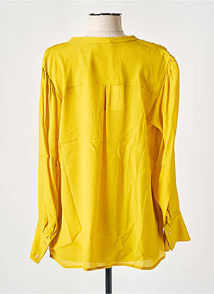 Blouse poignets boutonnés avec fente manches longues jaune SENES femme