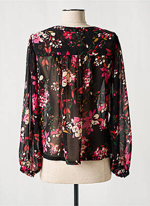 Blouse légère et transparente manches 3/4 noir GRACE & MILA femme