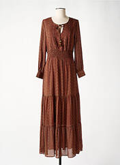 Robe longue marron LA PETITE ETOILE pour femme seconde vue