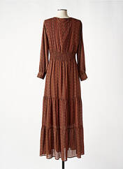 Robe longue marron LA PETITE ETOILE pour femme seconde vue