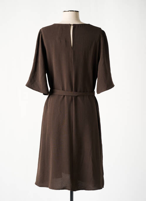 Robe mi-longue marron GRACE & MILA pour femme
