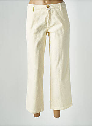 Pantalon 7/8 stretch taille normale beige HAPPY femme