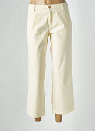 Pantalon 7/8 stretch taille normale beige HAPPY femme