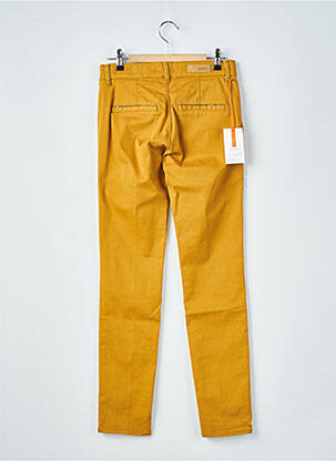 Pantalon chino taille basse taille basse jaune HAPPY femme