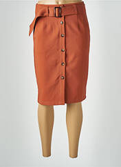 Jupe mi-longue orange GRACE & MILA pour femme seconde vue