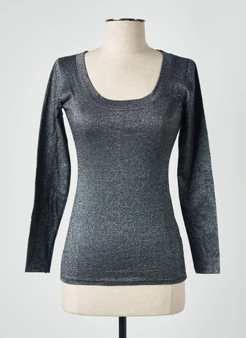 Top stretch manches longues argent TEENFLO femme