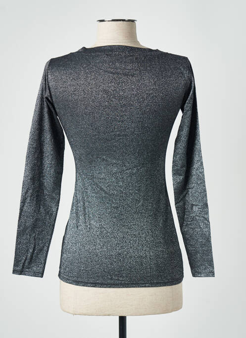 Top stretch manches longues argent TEENFLO femme