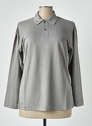 Polo coupe droite manches longues gris EQUIPMENT femme