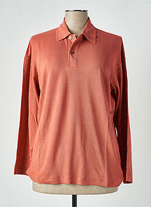 Polo coupe droite manches longues orange EQUIPMENT femme