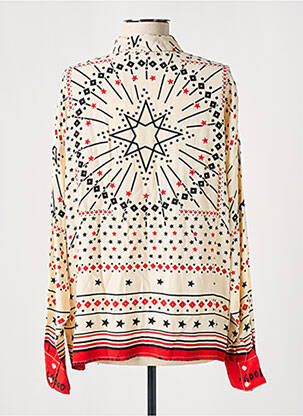 Chemisier tissage crêpe manches longues beige MKT STUDIO femme
