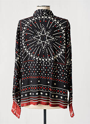 Chemisier tissage crêpe manches longues noir MKT STUDIO femme