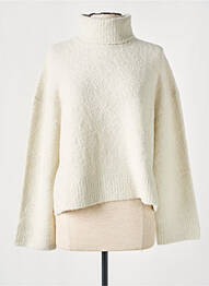 Pull col roulé stretch manches longues beige SAMSOE & SAMSOE femme