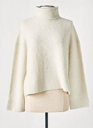 Pull col roulé stretch manches longues beige SAMSOE & SAMSOE femme