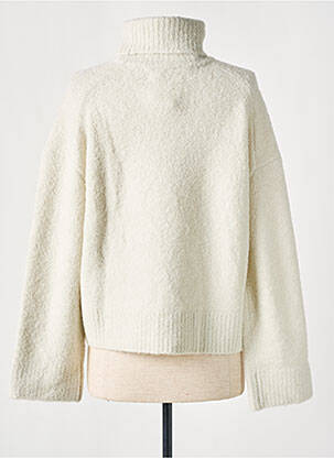 Pull col roulé stretch manches longues beige SAMSOE & SAMSOE femme
