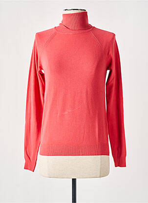 Pull col roulé coupe cintrée manches longues rouge SUMMUM femme