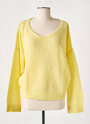 Pull stretch manches longues jaune KARMA KOMA femme