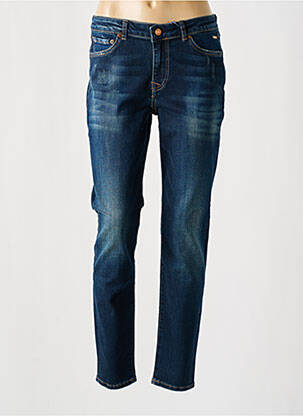 Jeans coupe slim effet usé délavé taille basse bleu BLUE DAZE femme