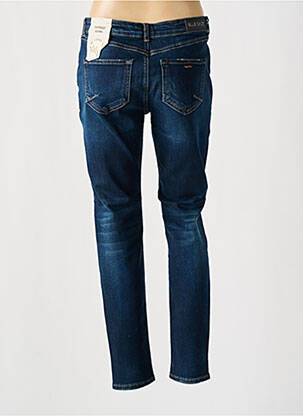 Jeans coupe slim effet usé délavé taille basse bleu BLUE DAZE femme