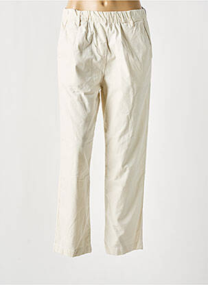 Pantalon droit stretch taille normale beige HOD femme