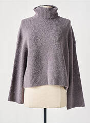 Pull col roulé gris SAMSOE & SAMSOE pour femme seconde vue