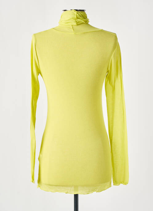 Sous-pull stretch manches longues jaune DANIELE FIESOLI femme