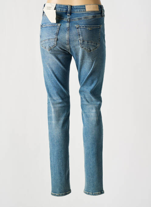 Jeans coupe slim effet usé délavé taille normale bleu BLUE DAZE femme