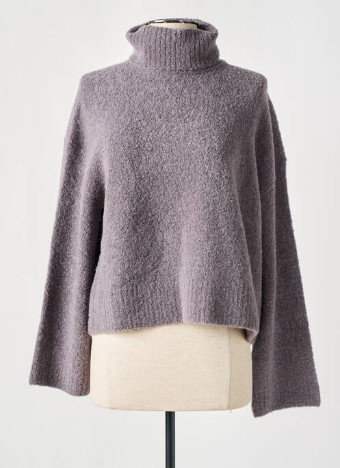 Pull col roulé gris SAMSOE & SAMSOE pour femme
