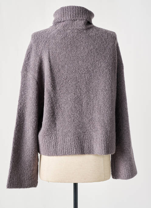 Pull col roulé gris SAMSOE & SAMSOE pour femme