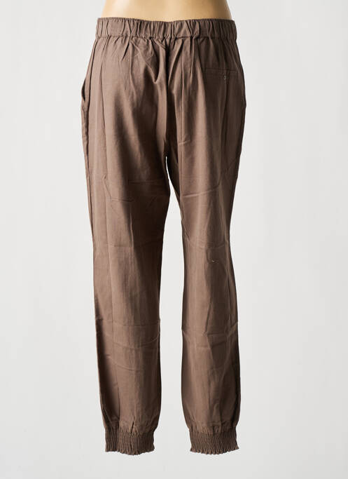 Pantalon droit marron GAI+LISVA pour femme