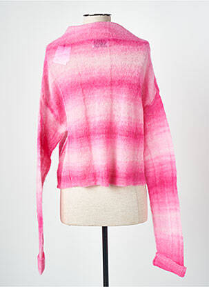 Pull tissage chiné manches longues rose DANIELE FIESOLI femme