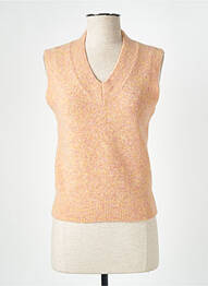 Pull tissage chiné manches courtes orange DANIELE FIESOLI femme