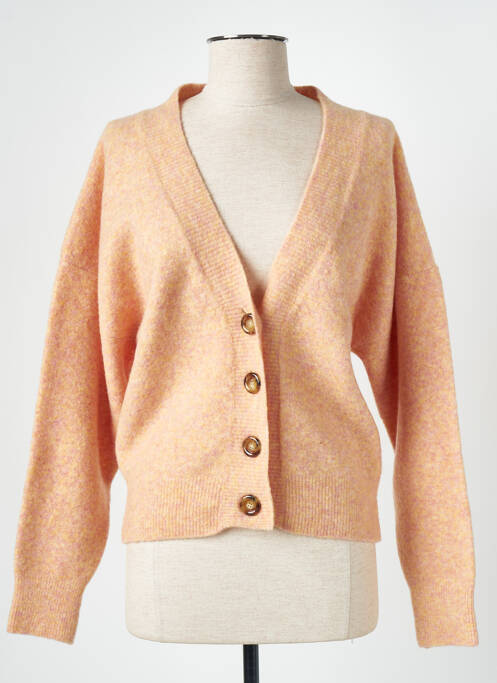 Gilet manches longues orange DANIELE FIESOLI pour femme
