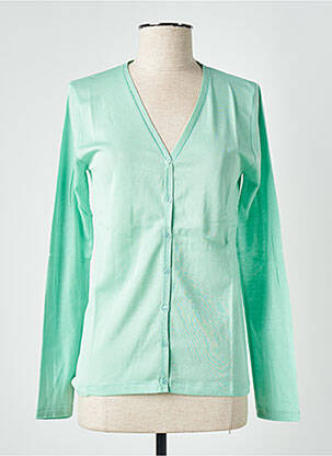 Gilet manches longues stretch vert STEFAN GREEN femme