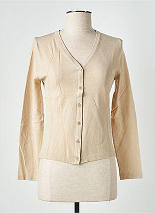 Gilet manches longues stretch beige STEFAN GREEN femme