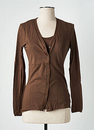 Twin-set coupe cintrée marron STEFAN GREEN femme