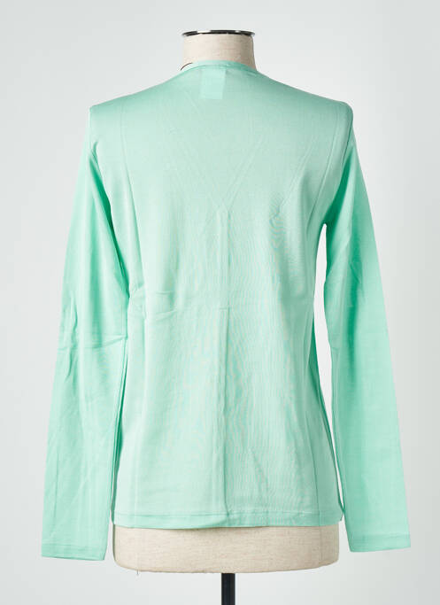 Gilet manches longues stretch vert STEFAN GREEN femme